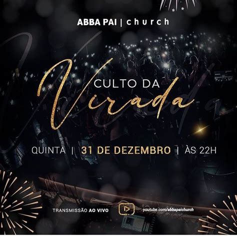 Culto Da Virada Abba Ideias Para Cartaz Cartazes Religiosos