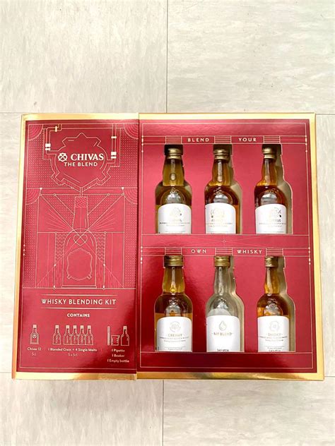 Chivas Whiskey Blending Kit Food Drinks Alcoholic Beverages On