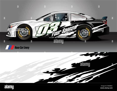 Car Wrap Design Simple Lines With Abstract Background Vector Concept