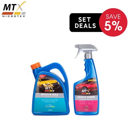 Microtex Car Care Cleaning Package Wash Wax L And Quick Shine Ml