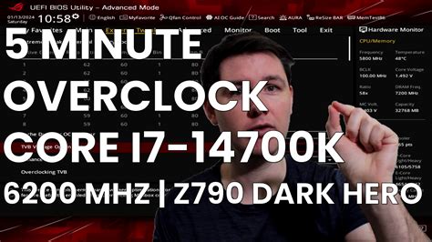 5 Minute Overclock Core I7 14700k To 6200 Mhz 5 Minute Overclock