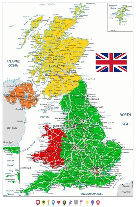 Carte du Royaume Uni Découvrir plusieurs cartes du pays en Europe