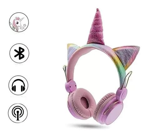 Auriculares inalámbricos Bluetooth para niños con forma de unicornio