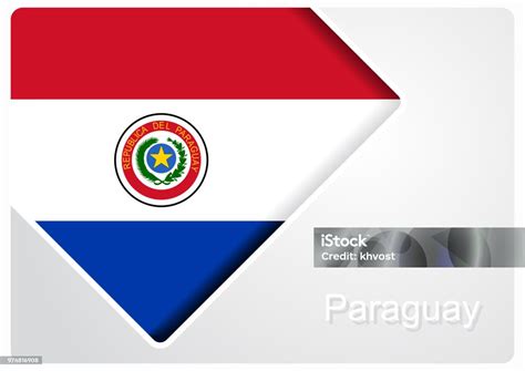 Ilustración De Bandera Paraguaya Diseño De Fondo Ilustración De Vector