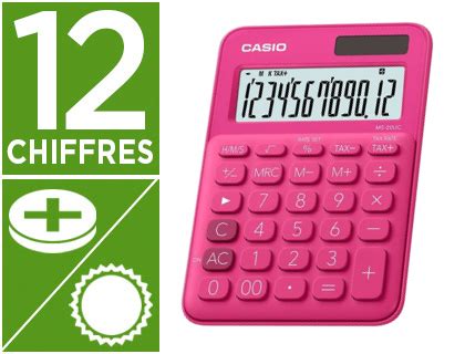 Casio Ms Uc Rd Chiffres Calculatrices Calculatrices De Bureau