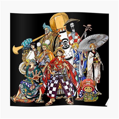 Straw Hat Pirate Crew One Piece Poster For Sale By Khaled9999 Redbubble