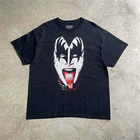 00年代 Kiss キッス ジーンシモンズ バンドtシャツ メンズxl 古着 ブラック 黒【tシャツ】 Cave 古着屋【公式】古着通販サイト