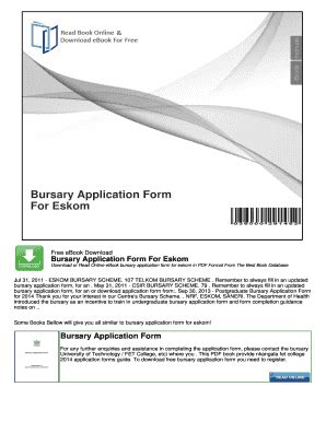 Fillable Online Bursary Application Form For Eskom Ursdoc Fax