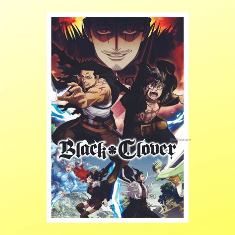 black clover anime wall poster