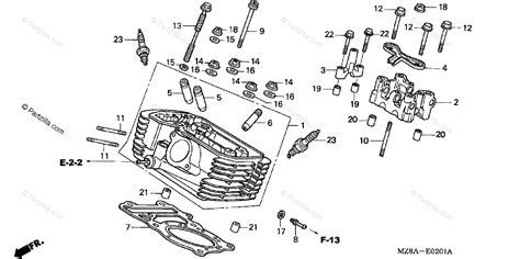 Honda Motorcycle 2004 Oem Parts Diagram For Cylinder Head Rr