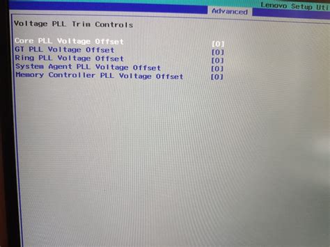 Lenovo Y740 15irhg 15 Undervolting In Advanceddebug Bios On 111