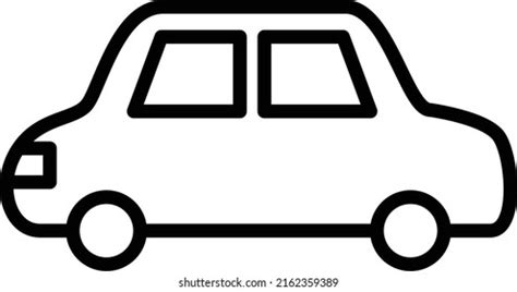 Simple Car Line Drawing Icon Stock Vector (Royalty Free) 2162359389 ...