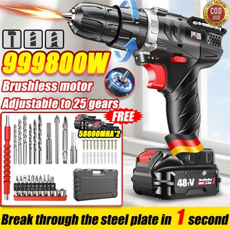 German Technology Cordless Drill Heavy Duty Brushless Original Electtic