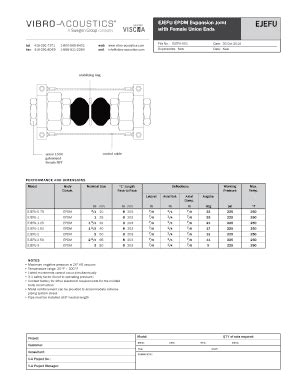 Fillable Online Ejefu Epdm Expansion Joint With Female Union