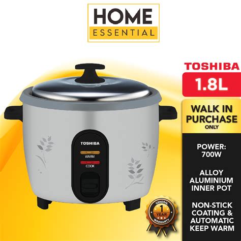 Toshiba 1 8L Conventional Rice Cooker RC T18CEMY GY Elba 1 2L Mini