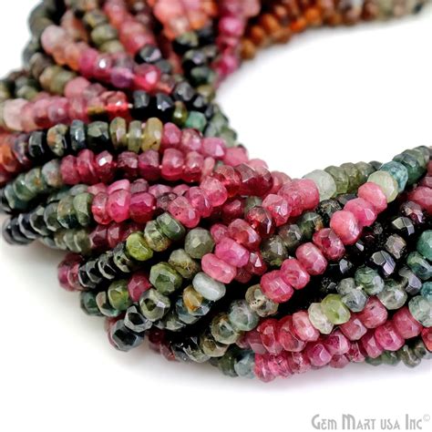 Buy 1 Strand Multi Tourmaline Faceted Rondell 5 6mm 13 Length