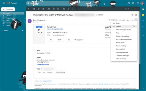 How To Forward Google Calendar Invite