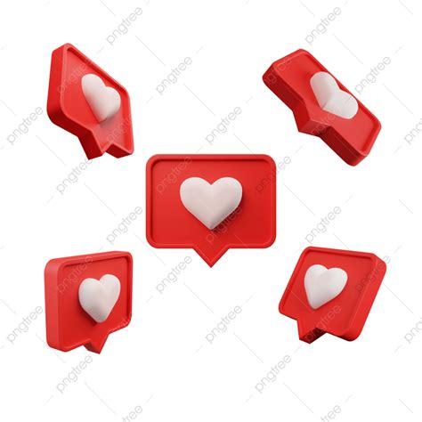 Gambar Suka Atau Simbol Cinta Cinta Suka 3d Png Transparan Clipart