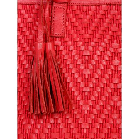 Suvaska Hand Woven Leather Bag Austin Red Buy Suvaska Hand Woven