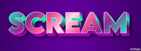 Scream Text Effect and Logo Design Word