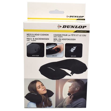 Perna Gonflabila Pentru Gat Si Cap Cu Pompa Dunlop X Cm Black