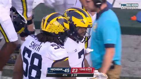 Michigan Game Sealing Yard Td Vs Ohio State College Football