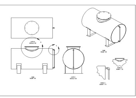 Tanque Horizontal En Autocad Descargar Cad 85 18 Kb Bibliocad