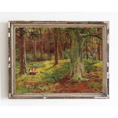 CANVAS ART PRINT | Forest Painting Vintage Forest Oil Painti - Inspire ...