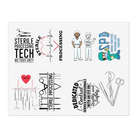 11 X8 5 Sterile Processing Sticker Sheet 8x Stickers Etsy