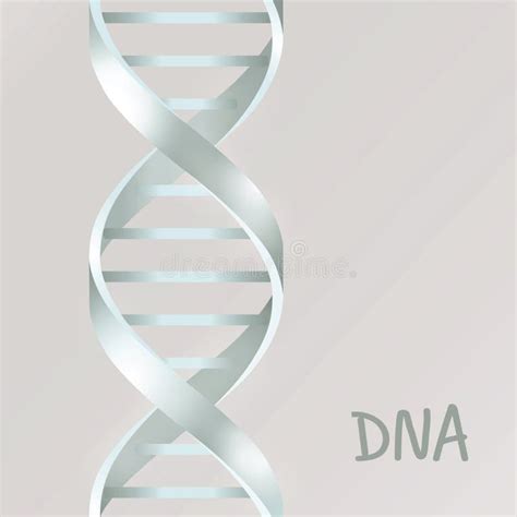 Silver Dna Dna D Stile Vector Illustration Isolated On Black