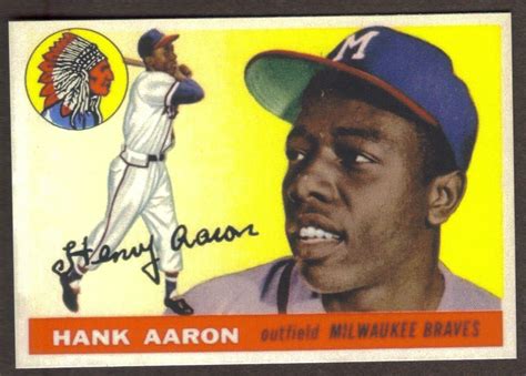 HANK AARON Card RP #47 Braves 1955 T Free Shipping - Baseball Cards