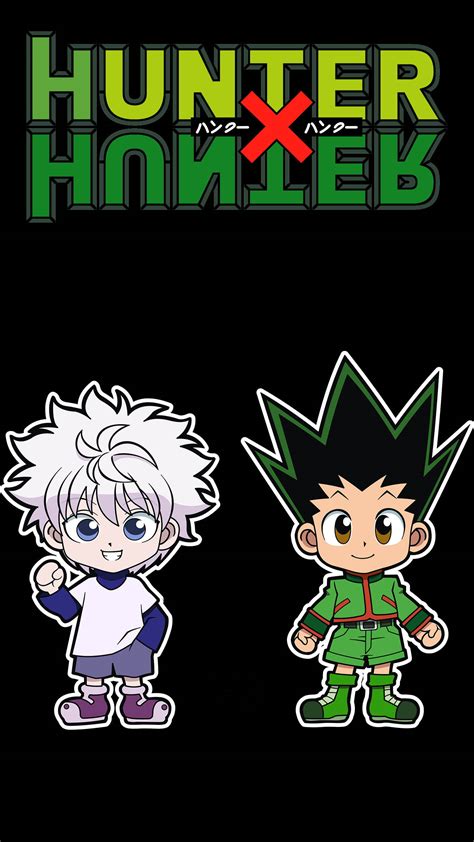 Downloaden Gon Und Killua Chibi Zeichnen | Wallpapers.com