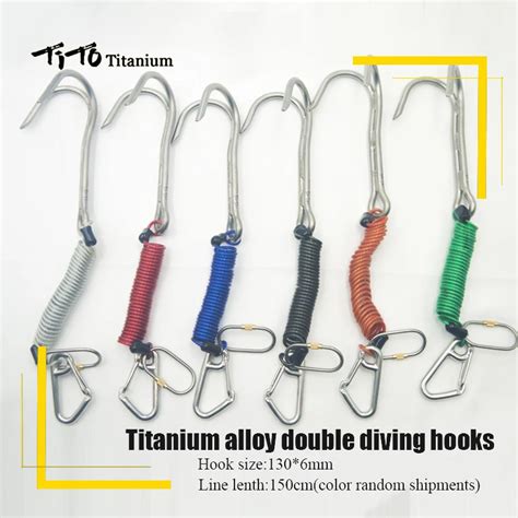 TiTo Titanium Scuba Double Diving Titanium Double Hook Reef Drift Hook