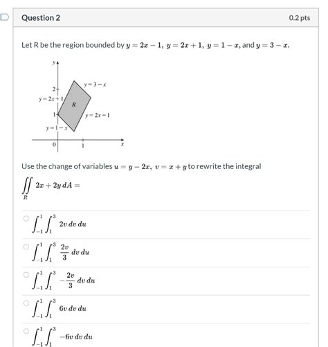 Solved Question Pts Let R Be The Region Bounded By Y Chegg