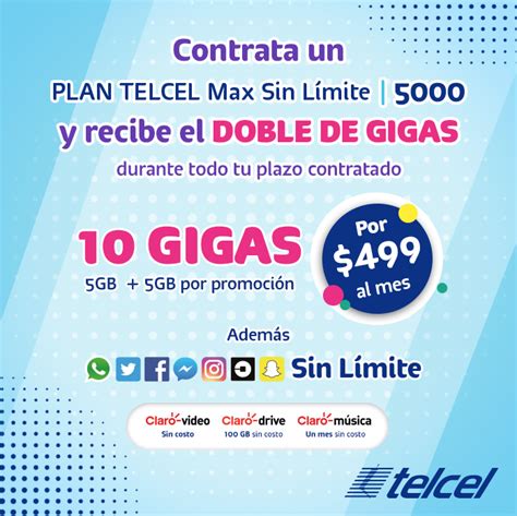 Contrata Ahora Un Plan Telcel Max Sin Límite 5000 Y Obtén Estos Beneficios