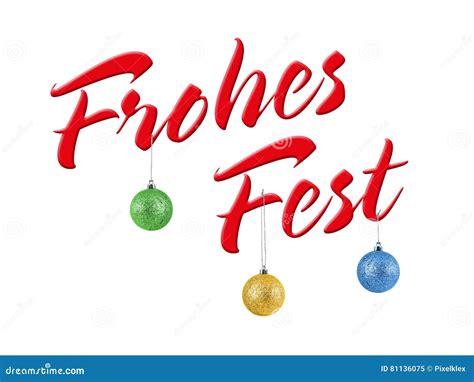 frohes fest christmas bauble vector snowflakes hanger  german