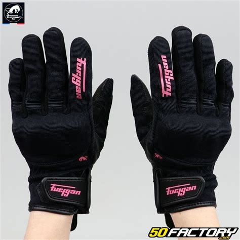 Gants femme Furygan Jet Lady All Season D3O homologués CE moto noirs