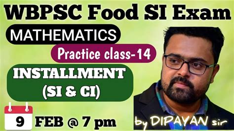 MATH Practice Class 14 WBPSC Food SI 2023 Practice Class