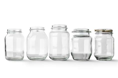 Premium Photo Collection Of Empty Jars Isolated On White Background