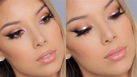 Copper Glitter Winged Liner Tutorial Lustrelux Youtube