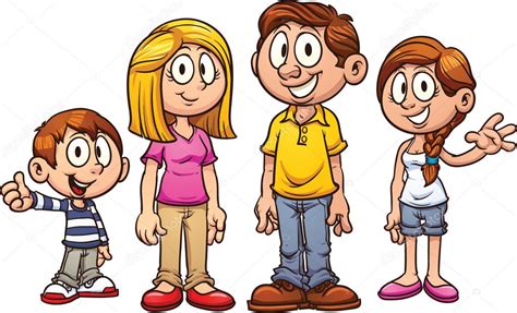 Cartoon Familie Stockvektor Memoangeles