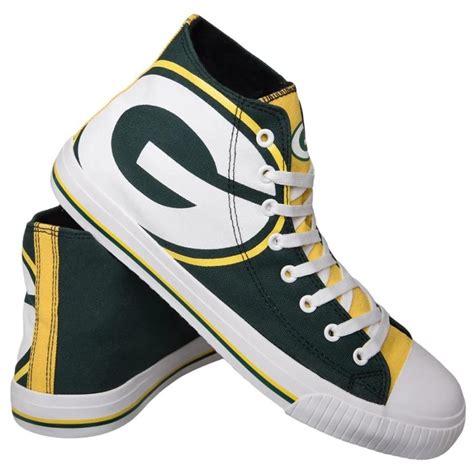 Nfl パッカーズ シューズスニーカー High Top Big Logo Canvas Shoes キャンバス Forever