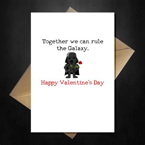 Darth Vader Valentines Day Card Together We Can Rule The Star Wars