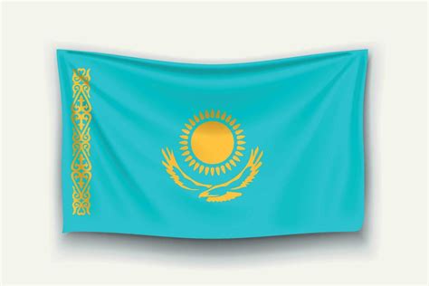 flag of kazakhstan 34771681 Vector Art at Vecteezy