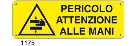 Pericolo Attenzione Alle Mani D Alluminio X Mm Victualia