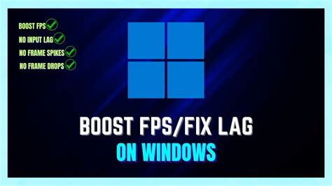 Boost Fps Fix Game Lag On Windows Easy Tweaks Youtube