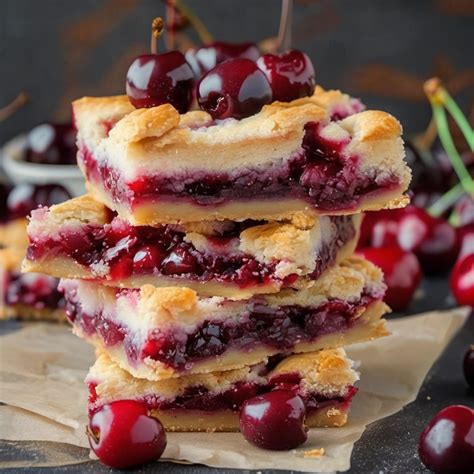 Christmas Cherry Bars Recipe Cooking Art