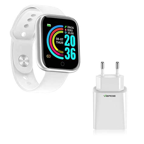 Kit 1 Relógio Smartwatch D13 Pro Plus Branco Esportivo Android iOS 1