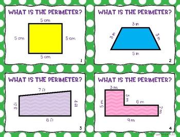 Perimeter And Area Task Cards By Owls And Lessons Tpt