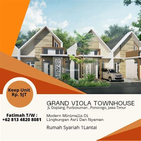 Dijual Rumah Lantai Syariah Cluster Di Kota Ponorogo Jawa Timur